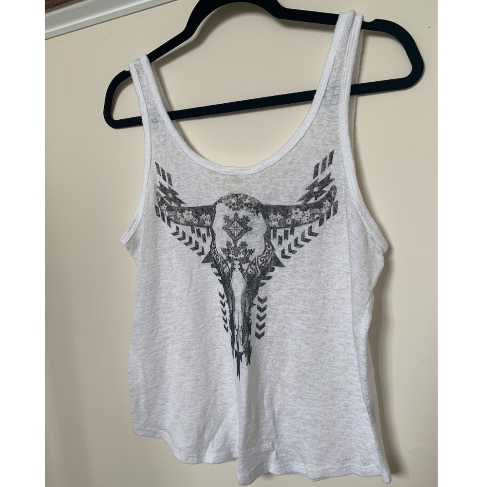 Hipster Long Horn Skull Tank